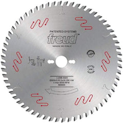 Freud - 303mm Diam, 30mm Arbor Hole Diam, 60 Tooth Wet & Dry Cut Saw Blade - Carbide-Tipped, Standard Round Arbor - Exact Industrial Supply