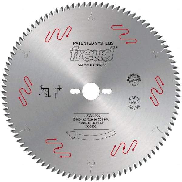 Freud - 220mm Diam, 30mm Arbor Hole Diam, 64 Tooth Wet & Dry Cut Saw Blade - Carbide-Tipped, Standard Round Arbor - Exact Industrial Supply