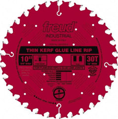 Freud - 10" Diam, 5/8" Arbor Hole Diam, 30 Tooth Wet & Dry Cut Saw Blade - Carbide-Tipped, Standard Round Arbor - Exact Industrial Supply