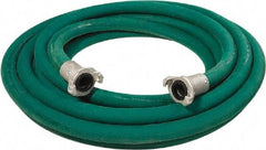 Alliance Hose & Rubber - 1" Inside x 1.88" Outside Diam, Grade 0 Synthetic Rubber, Sandblast Hose - Green, 50' Long, 150 psi Working Pressure - Exact Industrial Supply