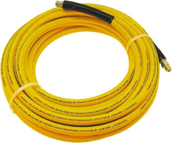 Continental ContiTech - 50' Long, 3/8 Male Rigid x Male Swivel, -20 to 200°F, Nitrile High Temp & High Pressure Hose - 3/8" ID x 3/4" OD, Yellow, 1,000 Max psi - Exact Industrial Supply