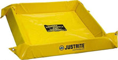 Justrite - 40 Gal Low Wall Berm - 4" High x 4' Wide x 4" Long - Exact Industrial Supply