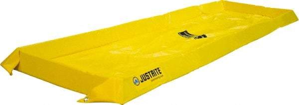 Justrite - 40 Gal Low Wall Berm - 4" High x 2' Wide x 8" Long - Exact Industrial Supply