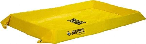 Justrite - 20 Gal Low Wall Berm - 4" High x 2' Wide x 4" Long - Exact Industrial Supply