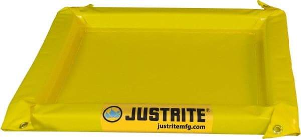 Justrite - 20 Gal Low Wall Berm - 2" High x 4' Wide x 4" Long - Exact Industrial Supply