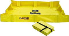 Justrite - 79 Gal Low Wall Berm - 4' Wide x 4" Long - Exact Industrial Supply