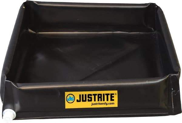 Justrite - 70 Gal Low Wall Berm - 4' Wide x 5" Long - Exact Industrial Supply