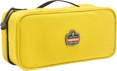 Ergodyne - 1 Pocket Yellow Polyester Tool Bag - 10" Wide x 4-1/2" Deep x 3" High - Exact Industrial Supply
