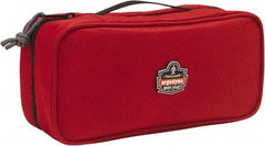 Ergodyne - 1 Pocket Red Polyester Tool Bag - 10" Wide x 4-1/2" Deep x 3" High - Exact Industrial Supply