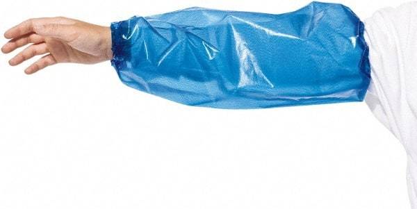 PolyConversions - Size Universal, Blue Polyolefin Sleeve - 18" Long Sleeve, Elastic Opening at Both Ends - Exact Industrial Supply