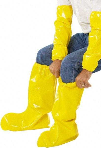 PolyConversions - Size M, Polyolefin, Non-Skid Boot Cover - Yellow, Chemical Resistant - Exact Industrial Supply