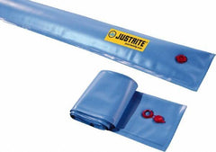 Justrite - 50' Long x 3/4' Wide, PVA Boom/Drain Dam - Light Blue, Use to Stop Contaminated Groundwater From Going Down the Drain - Exact Industrial Supply