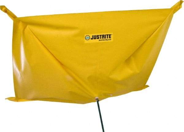 Justrite - 7' Diam, Square Roof Leak Diverter & Pipe Leak Diverter - 7' Long x 7' Wide, Yellow - Exact Industrial Supply