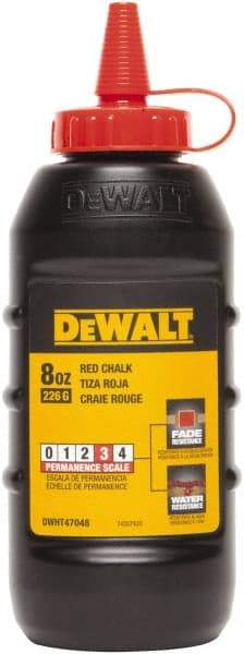 DeWALT - 8 oz Container Chalk Refill - Red - Exact Industrial Supply