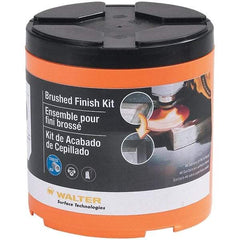 WALTER Surface Technologies - Power Sander #4 Brushed Finish Kit for Flat Surfaces - Exact Industrial Supply