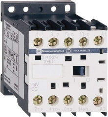 Schneider Electric - 3 Pole, 24 Coil VDC, 6 Amp at 440 VAC, Nonreversible IEC Contactor - BS 5424, CSA, IEC 60947, NF C 63-110, RoHS Compliant, UL Listed, VDE 0660 - Exact Industrial Supply