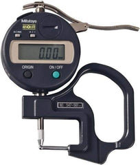 Mitutoyo - 1/2" Measurement, 0.01mm Resolution Electronic Thickness Gage - Accurate up to 0.001" - Exact Industrial Supply
