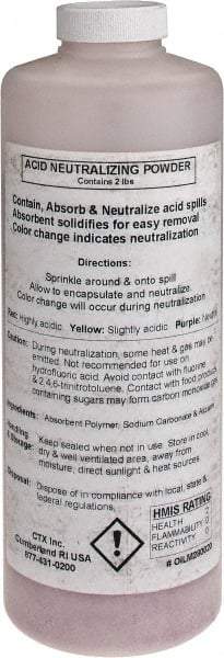 Brady SPC Sorbents - 2 Lb Bottle Polymer Granular Sorbent - Chemical Neutralizer & Absorbent - Exact Industrial Supply
