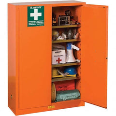 Justrite - Empty First Aid Cabinets & Cases Type: Emergency Preparedness Storage Cabinet Height (Inch): 65 - Exact Industrial Supply