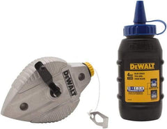 DeWALT - 100' Long Reel & Chalk Set - Blue, Includes 4 oz Blue Chalk - Exact Industrial Supply