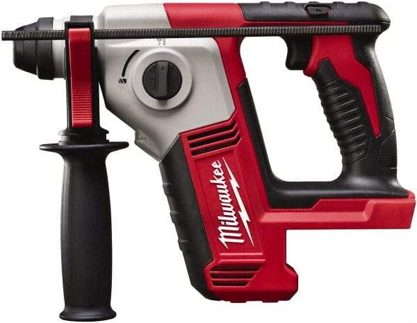 Milwaukee Tool - 18 Volt SDS Plus Chuck Cordless Rotary Hammer - 0 to 7,000 BPM, 0 to 1,300 RPM, Reversible - Exact Industrial Supply