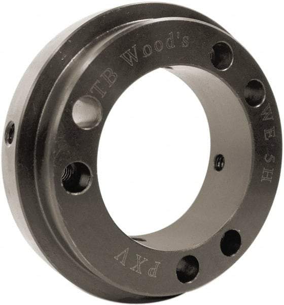 TB Wood's - 3.65" Hub, WE10 Flexible Bushed Coupling Hub - 3.65" OD, 1" OAL, Steel, Order 2 Hubs with Same OD & 1 Insert for Complete Coupling - Exact Industrial Supply