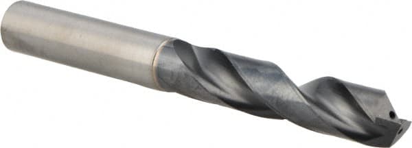 Screw Machine Length Drill Bit: 0.625″ Dia, 135 °, Solid Carbide Coated, Straight-Cylindrical Shank, Series MDW-HGS