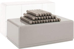 C.H. Hanson - 27 Piece, 3/32" Character Steel Stamp Set - Letters, Heavy Duty - Exact Industrial Supply