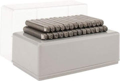 C.H. Hanson - 27 Piece, 1/2" Character Steel Stamp Set - Letters, Heavy Duty - Exact Industrial Supply