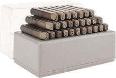 C.H. Hanson - 27 Piece, 3/16" Character Steel Stamp Set - Letters, Low Stress Round Face Full - Exact Industrial Supply