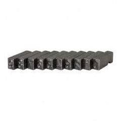 C.H. Hanson - 10 Piece, 1/4 Inch Character, Steel Type Set - 8 Character Capacity, 0-9 Content - Exact Industrial Supply