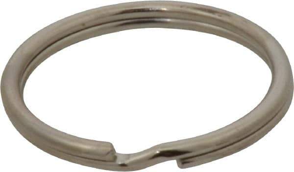 C.H. Hanson - 1" ID, 28mm OD, 3mm Thick, Split Ring - Carbon Spring Steel, Nickel Plated Finish - Exact Industrial Supply