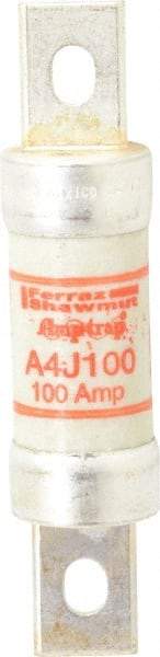 Ferraz Shawmut - 300 VDC, 600 VAC, 100 Amp, Fast-Acting General Purpose Fuse - Clip Mount, 4-5/8" OAL, 100 at DC, 200 at AC kA Rating, 1-1/8" Diam - Exact Industrial Supply