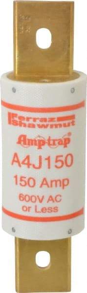 Ferraz Shawmut - 300 VDC, 600 VAC, 150 Amp, Fast-Acting General Purpose Fuse - Clip Mount, 5-3/4" OAL, 100 at DC, 200 at AC kA Rating, 1-5/8" Diam - Exact Industrial Supply