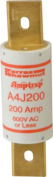 Ferraz Shawmut - 300 VDC, 600 VAC, 200 Amp, Fast-Acting General Purpose Fuse - Clip Mount, 5-3/4" OAL, 100 at DC, 200 at AC kA Rating, 1-5/8" Diam - Exact Industrial Supply