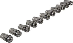 Centaur - 11 Piece, 1/8" to 3/4" Capacity, Single Angle Collet Set - Series TG/PG 75 - Exact Industrial Supply