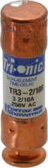 Ferraz Shawmut - 160 VDC, 250 VAC, 3.2 Amp, Time Delay General Purpose Fuse - Clip Mount, 50.8mm OAL, 20 at DC, 200 at AC kA Rating, 9/16" Diam - Exact Industrial Supply