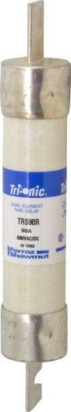 Ferraz Shawmut - 600 VAC/VDC, 90 Amp, Time Delay General Purpose Fuse - Clip Mount, 7-7/8" OAL, 100 at DC, 200 at AC kA Rating, 1-5/16" Diam - Exact Industrial Supply