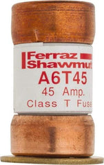 Ferraz Shawmut - 300 VDC, 600 VAC, 45 Amp, Fast-Acting General Purpose Fuse - Clip Mount, 1-9/16" OAL, 100 at DC, 200 at AC kA Rating, 13/16" Diam - Exact Industrial Supply