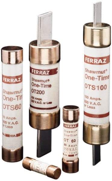 Ferraz Shawmut - 250 VAC/VDC, 500 Amp, Fast-Acting General Purpose Fuse - Clip Mount, 10-3/8" OAL, 20 at DC, 50 at AC kA Rating, 2-9/16" Diam - Exact Industrial Supply