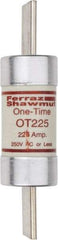 Ferraz Shawmut - 250 VAC/VDC, 225 Amp, Fast-Acting General Purpose Fuse - Clip Mount, 8-5/8" OAL, 20 at DC, 50 at AC kA Rating, 2-1/16" Diam - Exact Industrial Supply