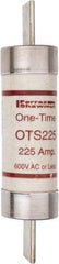 Ferraz Shawmut - 300 VDC, 600 VAC, 225 Amp, Fast-Acting General Purpose Fuse - Clip Mount, 11-5/8" OAL, 20 at DC, 50 at AC kA Rating, 2-9/16" Diam - Exact Industrial Supply