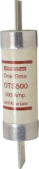 Ferraz Shawmut - 300 VDC, 600 VAC, 500 Amp, Fast-Acting General Purpose Fuse - Clip Mount, 13-3/8" OAL, 20 at DC, 50 at AC kA Rating, 3-1/8" Diam - Exact Industrial Supply