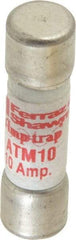 Ferraz Shawmut - 600 VAC/VDC, 10 Amp, Fast-Acting General Purpose Fuse - Clip Mount, 1-1/2" OAL, 100 at AC/DC kA Rating, 13/32" Diam - Exact Industrial Supply