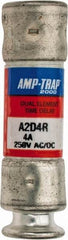 Ferraz Shawmut - 250 VAC/VDC, 4 Amp, Time Delay General Purpose Fuse - Clip Mount, 51mm OAL, 100 at DC, 200 at AC kA Rating, 9/16" Diam - Exact Industrial Supply