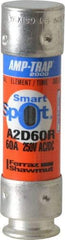 Ferraz Shawmut - 250 VAC/VDC, 60 Amp, Time Delay General Purpose Fuse - Clip Mount, 76mm OAL, 100 at DC, 200 at AC kA Rating, 13/16" Diam - Exact Industrial Supply