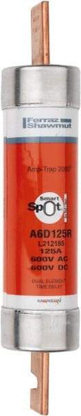 Ferraz Shawmut - 600 VAC/VDC, 125 Amp, Time Delay General Purpose Fuse - Clip Mount, 9-5/8" OAL, 100 at DC, 200 at AC kA Rating, 1-13/16" Diam - Exact Industrial Supply