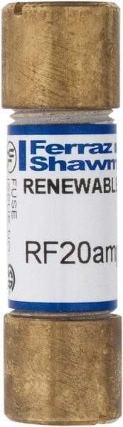 Ferraz Shawmut - 250 VAC, 20 Amp, Fast-Acting Renewable Fuse - Clip Mount, 51mm OAL, 10 at AC kA Rating, 9/16" Diam - Exact Industrial Supply