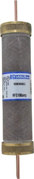 Ferraz Shawmut - 600 VAC, 100 Amp, Fast-Acting Renewable Fuse - Clip Mount, 7-7/8" OAL, 10 at AC kA Rating, 1-5/16" Diam - Exact Industrial Supply