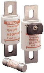 Ferraz Shawmut - 450 VDC, 500 VAC, 600 Amp, Fast-Acting Semiconductor/High Speed Fuse - Bolt-on Mount, 4-15/32" OAL, 100 at AC, 79 at DC kA Rating, 2" Diam - Exact Industrial Supply